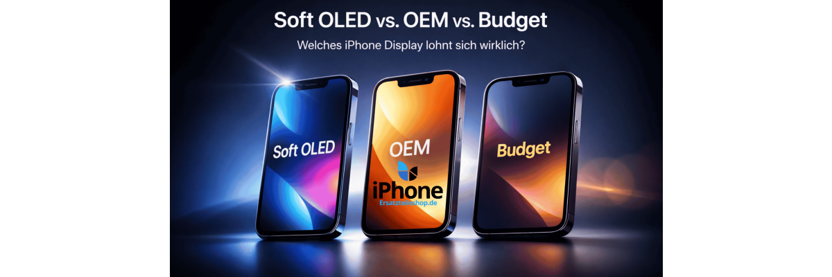 iPhone Display Vergleich 2026: Soft OLED, OEM &amp; Budget – Welche Qualität passt zu dir? - iPhone Display Vergleich 2026 | Soft OLED, OEM &amp; Budget erklärt