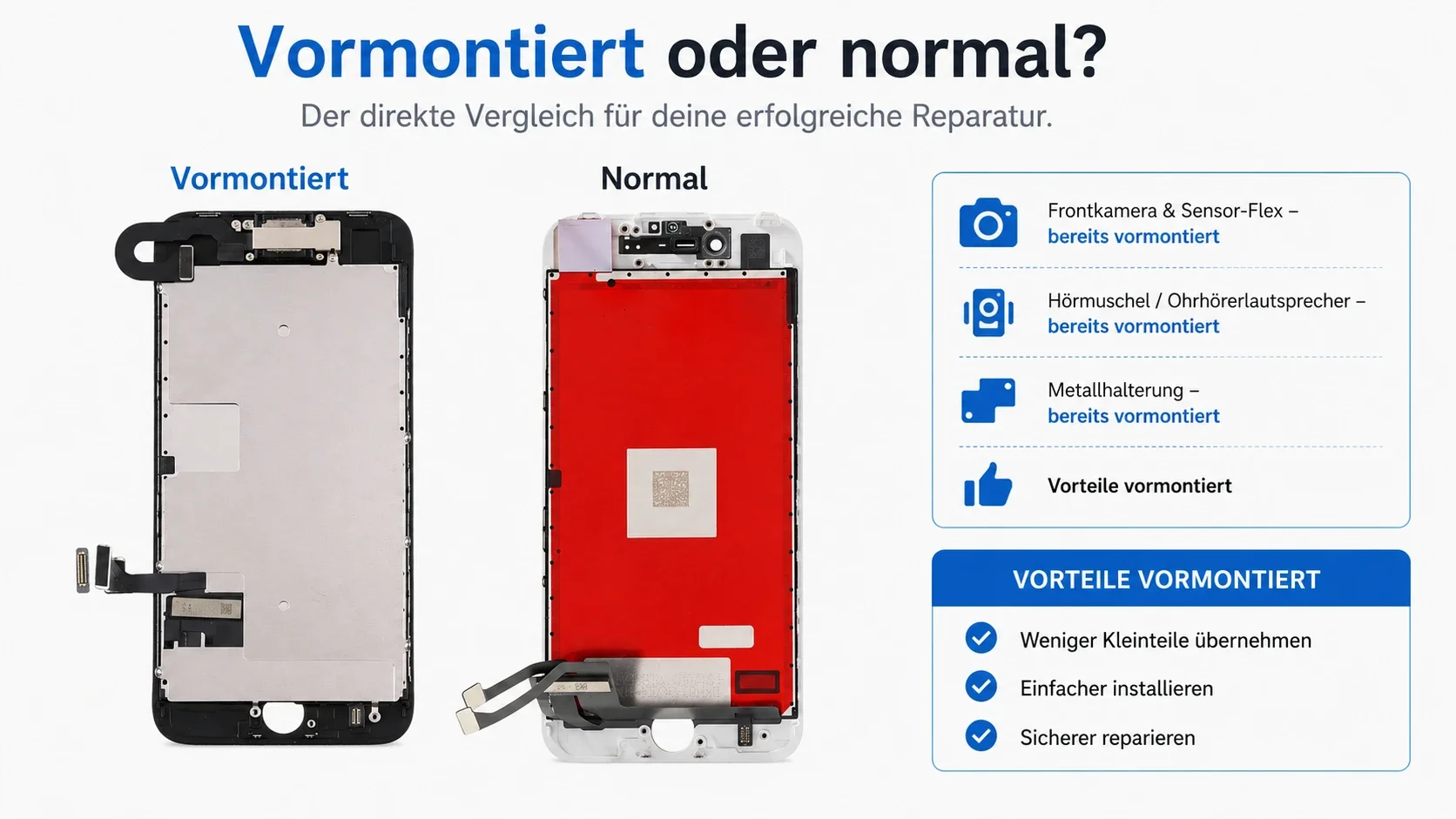 iPhone Display vormontiert oder normal – Unterschied einfach erklärt