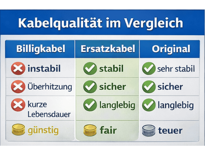 Kabelqualität im Vergleich