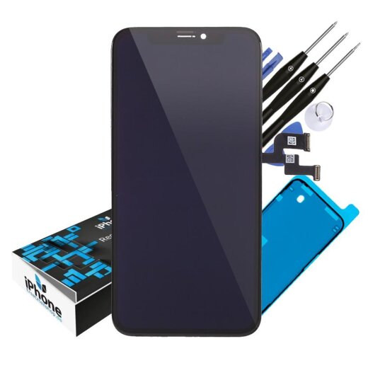 iPhone XS OLED Ersatzdisplay inklusive Displaykleber und Reparatur-Werkzeugset