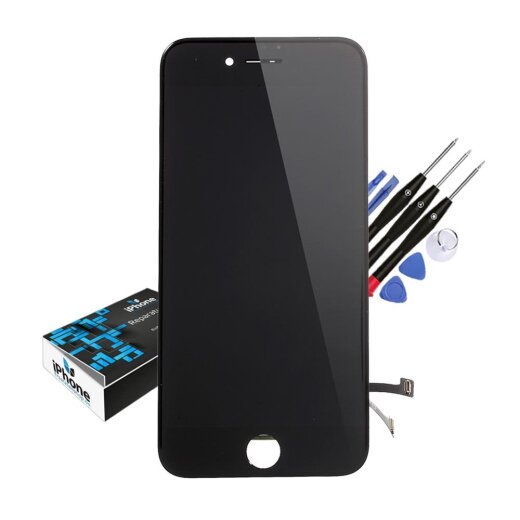 iPhone 7 Plus Ersatzdisplay schwarz  inklusive Reparatur-Werkzeugset