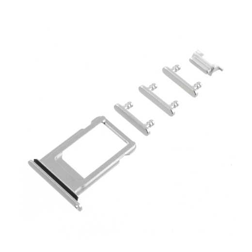 iPhone SE 2020 Seitentasten-Set Silber