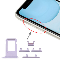 iPhone 11 Seitentasten Set mit Simkartenhalter Violett