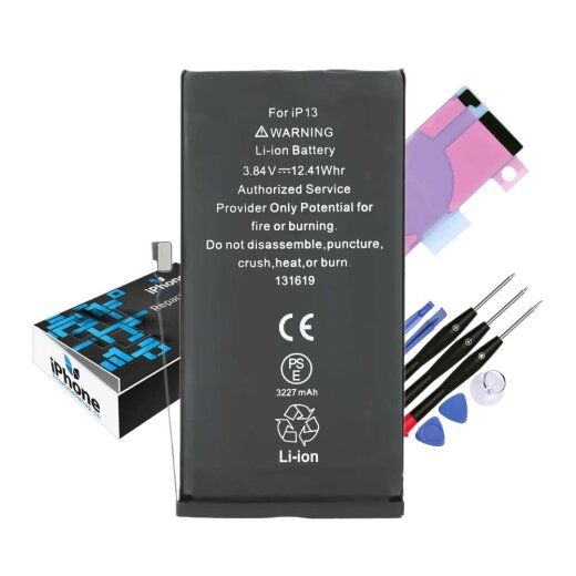 iPhone 13 Akku-Reparaturset mit Akku, Werkzeugset und Klebestreifen