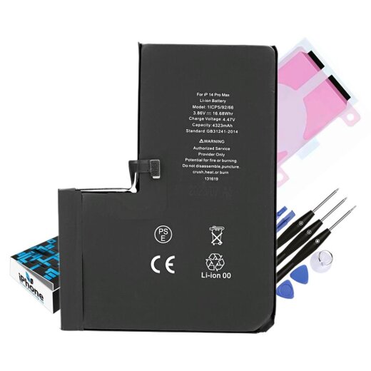 iPhone 14 Pro Max Akku-Reparaturset mit Akku, Werkzeugset und Klebestreifen
