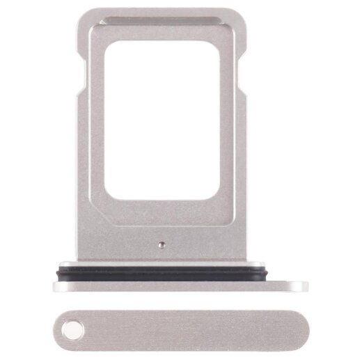 iPhone 15 Pro Max Sim Kartenhalter Weiß / Silber