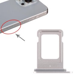iPhone 15 Pro Max Sim Kartenhalter Weiß / Silber
