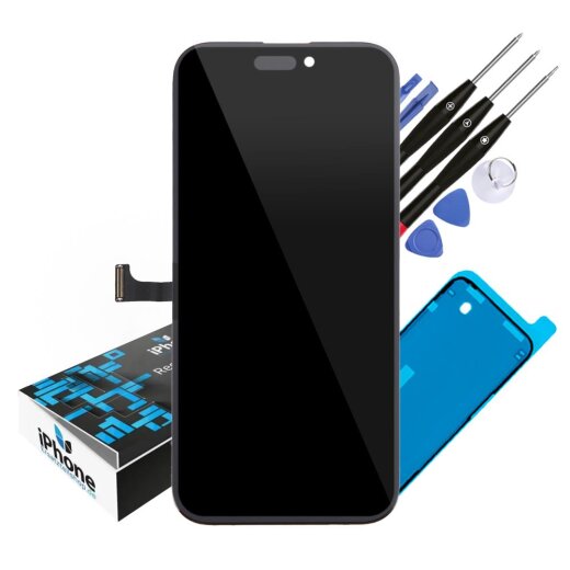 iPhone 15 Pro OLED Ersatzdisplay inklusive Displaykleber und Reparatur-Werkzeugset
