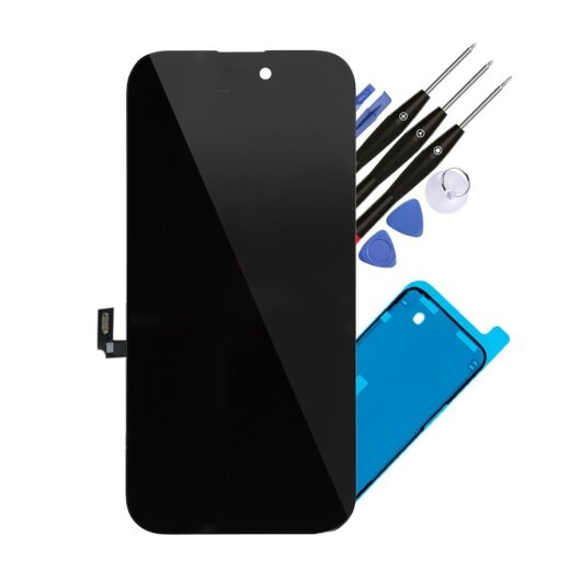 iPhone 15 OLED Ersatzdisplay inklusive Displaykleber und Reparatur-Werkzeugset