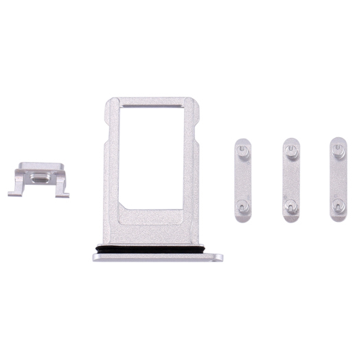 iPhone 8 Seitentasten Set mit Simkartenhalter silber
