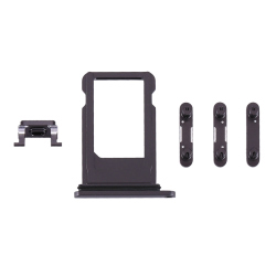 iPhone 8 Plus Seitentasten Set mit Simkartenhalter schwarz