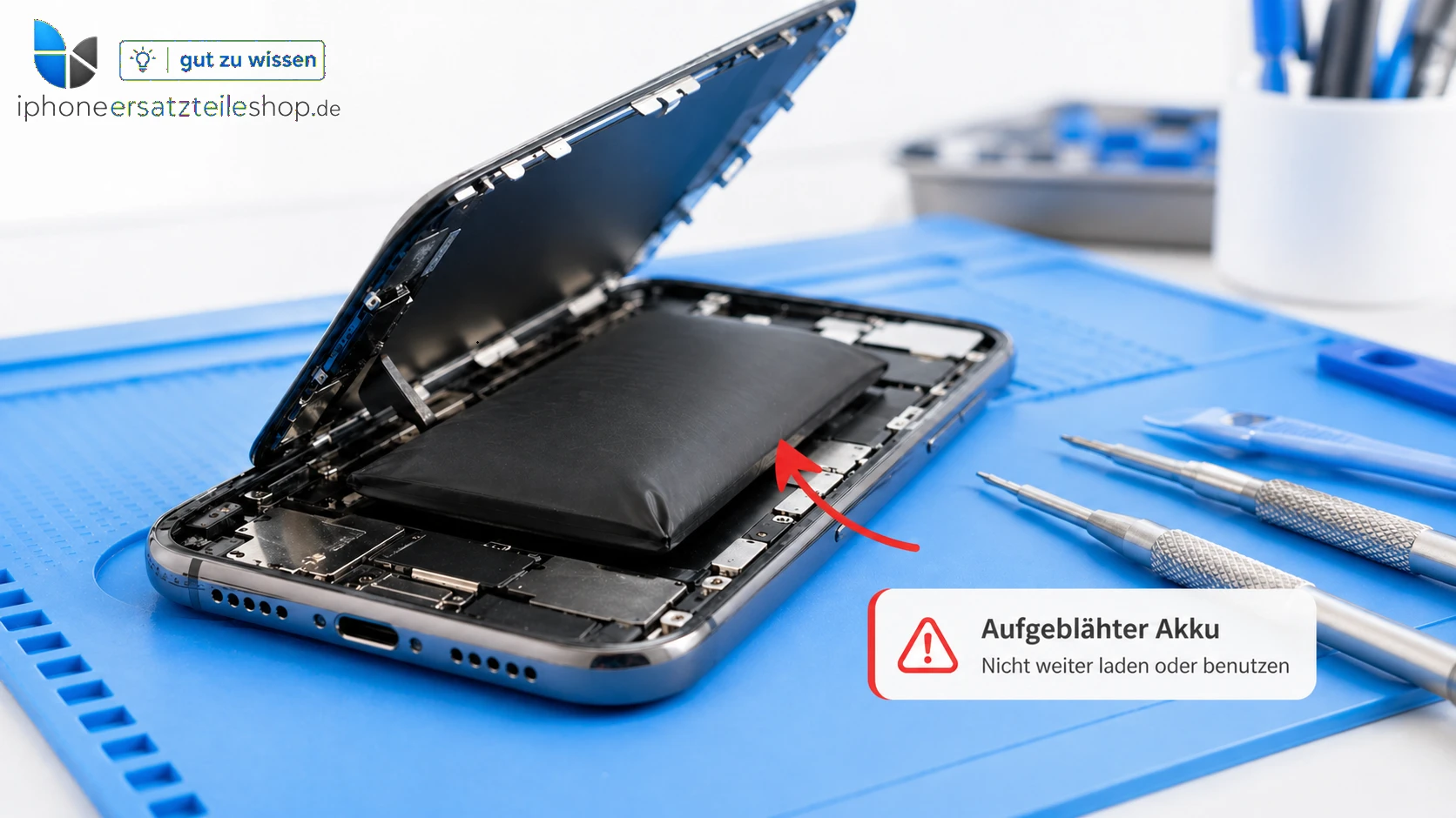 Aufgeblähter iPhone Akku – nicht weiter laden oder benutzen