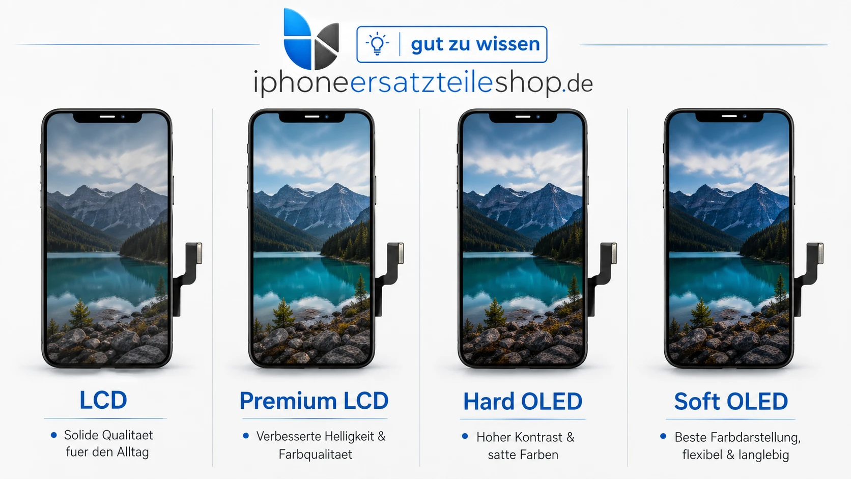 iPhone Display Reparaturset kaufen mit Display, Werkzeugset und Klebepad