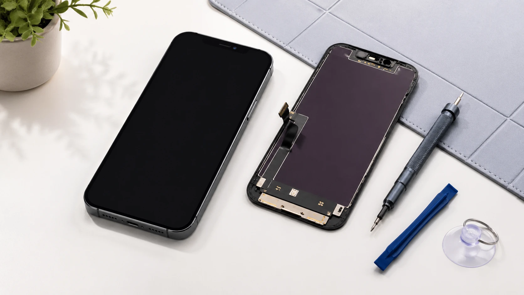 Passendes iPhone Display Reparaturset mit Werkzeug finden