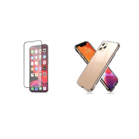 mit Panzerglas und Schutzhülle durchsichtig  (Set Sonderpreis)